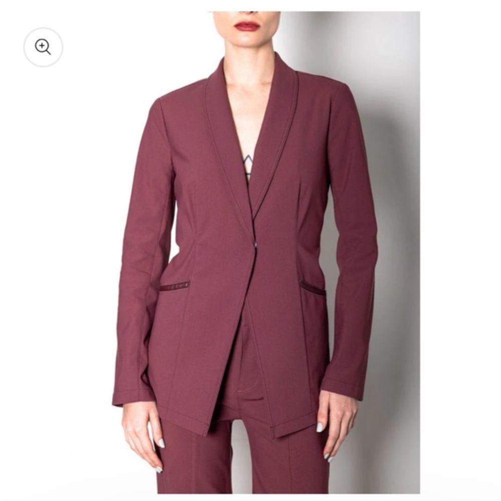 Elaine Kim Burgundy Blazer